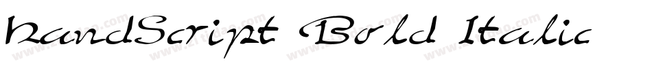 HandScript Bold Italic字体转换